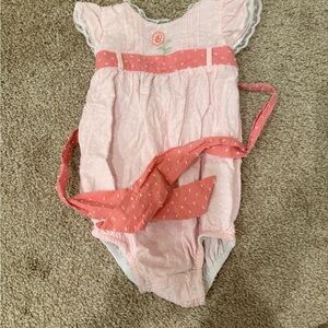 Pink Floral Kids One Piece